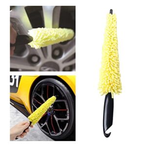 MagiDeal Car Wheel Tire Cleaning Brush Tool, Rim Scrubber Multifunctional Duster Car Accessories Gadgets Truck for Car Wheel Hubs Tires