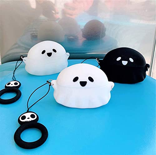 Cute Airpods Pro 2 Case, Cute Ghost Case for AirPods Pro 2nd Generation Case Cover 2022, Cute Cool 3D Cartoon Funny AirPods Pro 2 Case with Keychain+Lanyard for Men Women Kids Teens (Luminous Ghost)