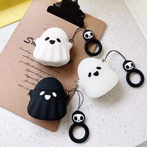 Cute Airpods Pro 2 Case, Cute Ghost Case for AirPods Pro 2nd Generation Case Cover 2022, Cute Cool 3D Cartoon Funny AirPods Pro 2 Case with Keychain+Lanyard for Men Women Kids Teens (Luminous Ghost)