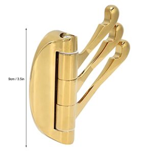 AXNOGAVH Swivel Towel Hook, Zinc Alloy Clothes Hanger with Triple Hooks for Office Bathroom Bedroom Kitchen (Gold)