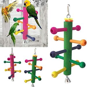 Parakeet Toys Parakeet Toys Parrot Toys 2pcs Stand Toys for Cage Color Climbing Parrot Toy Rotating Wooden Birds Chewing Random Tearing Ladder Parakeet Toys Parrot Toys Parrot Toys