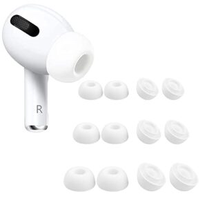 kedoo [6 pairs] replacement ear tips for airpods pro and airpods pro 2nd 2022 generation,better noise cancellation tips, fit in the charging case (sizes s/m/l, white)