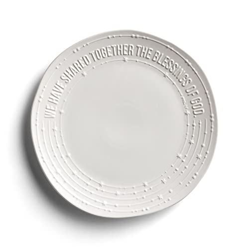 Dayspring - We Have Shared Together the Blessings of God - Inspirational Cermic Platter, White, 12" x 12" (J8284)