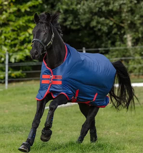 Tack Shack of Ocala- Horseware Mio Turnout (0g Lite) Sheet, Horse Turnout Sheet, Turnout Sheet, Turnout Blanket, Horse Sheet, Horse Blanket, 600D Horse Sheet (81, Red/Navy)