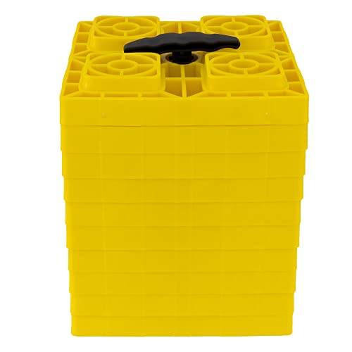 RecPro RV Leveling Blocks Stackable 10 Piece | Compatible with Single Wheels, Double Wheels, Hydraulic Jacks, Tongue Jacks and More