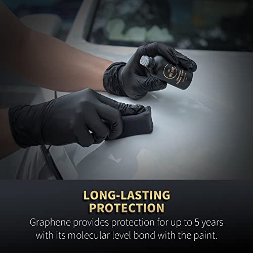 Magic Shield Graphene Ceramic Coating Advance- Advanced Nano-Technology | 5+ Year Guarantee | Anti-Scratch | High Gloss | Superior Hydrophobicity | Ideal for Motorcycle, Marine, and RV | (50ML)