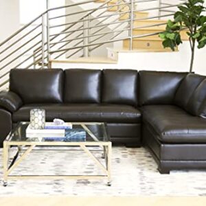 Abbyson Living Leather Sectional, Brown
