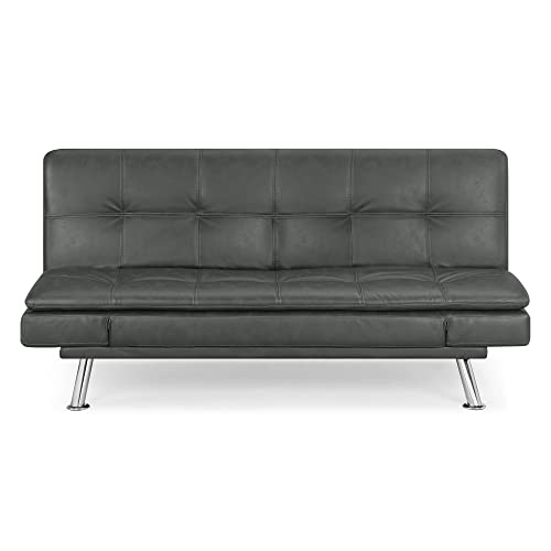 LifeStyle Solutions Convertible Sofa, Dark Grey