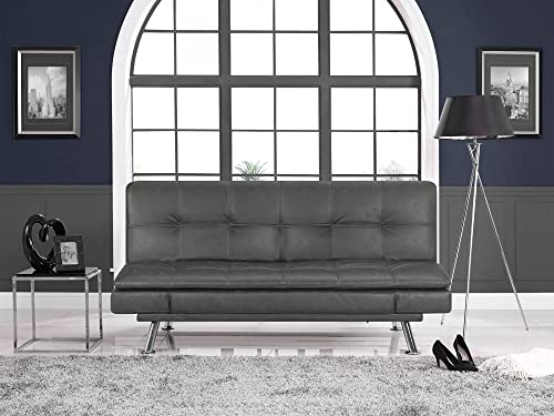 LifeStyle Solutions Convertible Sofa, Dark Grey