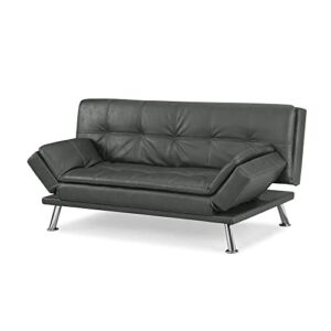 LifeStyle Solutions Convertible Sofa, Dark Grey