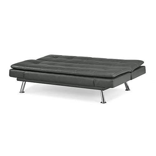 LifeStyle Solutions Convertible Sofa, Dark Grey