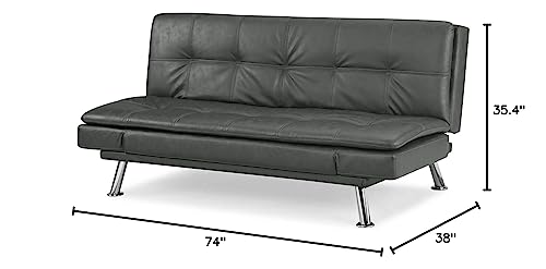 LifeStyle Solutions Convertible Sofa, Dark Grey