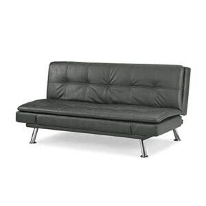 LifeStyle Solutions Convertible Sofa, Dark Grey