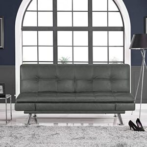 LifeStyle Solutions Convertible Sofa, Dark Grey