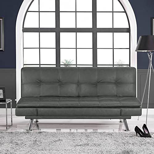 LifeStyle Solutions Convertible Sofa, Dark Grey