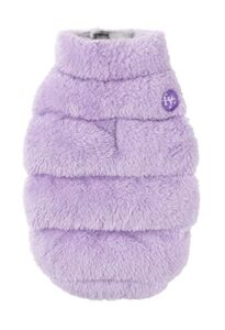 the vaucluse pet dog puffer jacket premium super soft and warm plush vest lilac size2