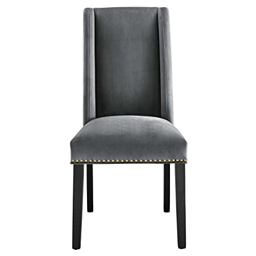 Modway Baron Performance Velvet Set of 2 Dining Chairs with Gray EEI-5012-GRY