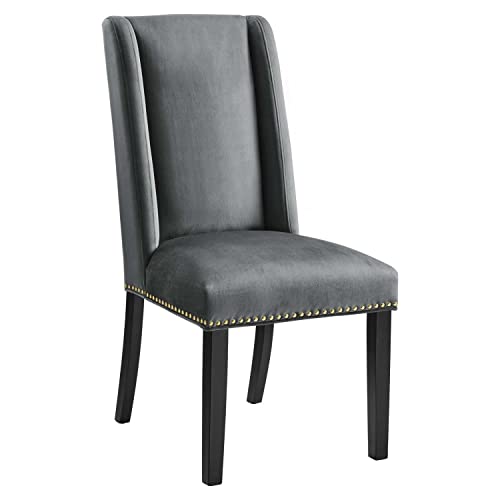 Modway Baron Performance Velvet Set of 2 Dining Chairs with Gray EEI-5012-GRY