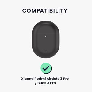kwmobile Silicone Case Compatible with Xiaomi Redmi Airdots 3 Pro/Buds 3 Pro - Case Soft Cover - Good Vibes Phrase White/Black