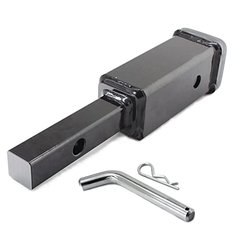 X-Haibei 1-1/4" to 2" Trailer Hitch Receiver Adapter, 7 Inch Extension Length, 350 Lbs Tongue Weight, 1 pcs 5/8 inch Hitch Pin