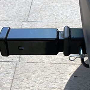 X-Haibei 1-1/4" to 2" Trailer Hitch Receiver Adapter, 7 Inch Extension Length, 350 Lbs Tongue Weight, 1 pcs 5/8 inch Hitch Pin