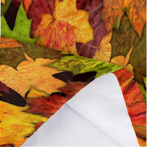 Plastic Bag Holder Autumn Maple Leaves Pattern Grocery Bag Organizer Hanging Kitchen Plastic Bag Storage/Garbage Shopping Bag Trash Bags Dispenser for Farmhouse Kitchen Home Decor