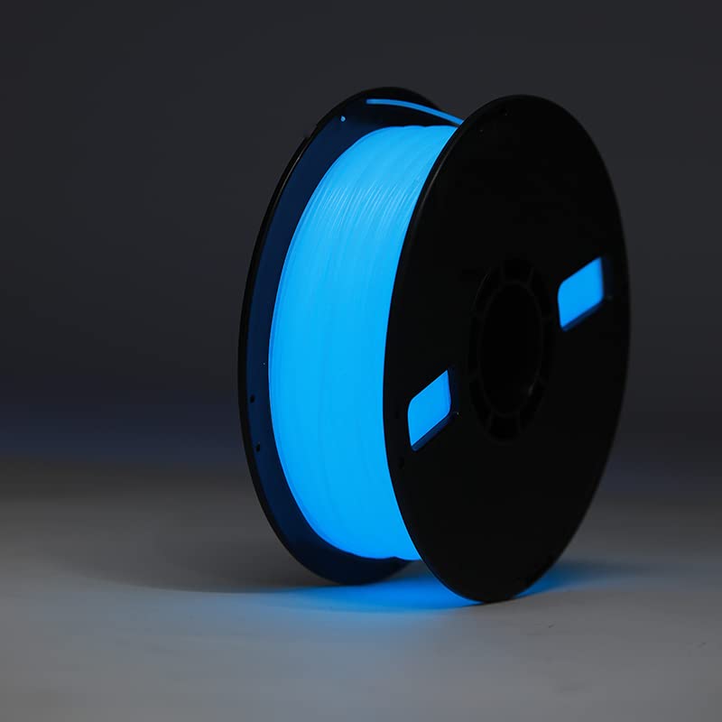 Glow in The Dark Blue PLA Filament, Luminous PLA, Long Time Light,Diameter 1.75mm,N.W. 1kg(2.2 lbs), Fit Most FDM 3D Printer