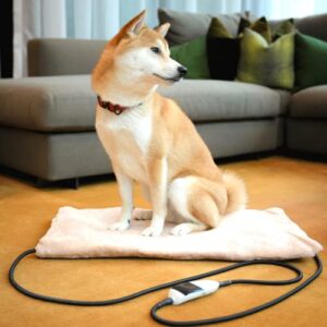 petoont pet heating pads for cats and dogs - 12 adjustable temperature with 1 to 12 hours timer - our heated pet mat comes with 2 washable covers - ideal dog warming pad for indoor pet beds