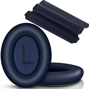 JULONGCR QC35 ii Replacement Earpads QC35 Ear Pads Quietcomfort 35 Headphones Ear Cushion Kit Headband Parts Compatible with Bose Quietcomfort 35 ii /QC35 ii /QC35/QC45 Headphones.(QC35 Blue)