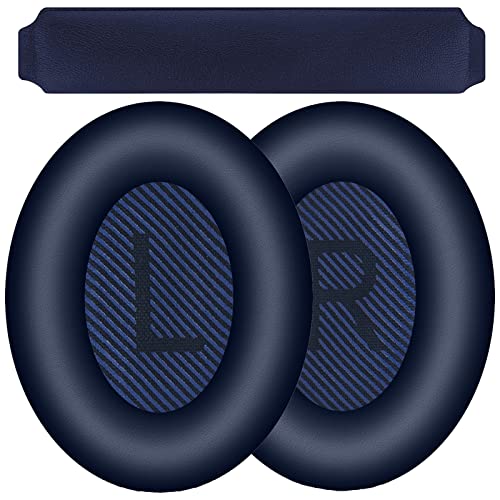 JULONGCR QC35 ii Replacement Earpads QC35 Ear Pads Quietcomfort 35 Headphones Ear Cushion Kit Headband Parts Compatible with Bose Quietcomfort 35 ii /QC35 ii /QC35/QC45 Headphones.(QC35 Blue)