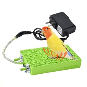 petlex bird heater for cage, warm parrot perch stand, heated bird perch snuggle up bird warmer for parakeets, parrots, african grey and small birds - 3.3 x 6 inches