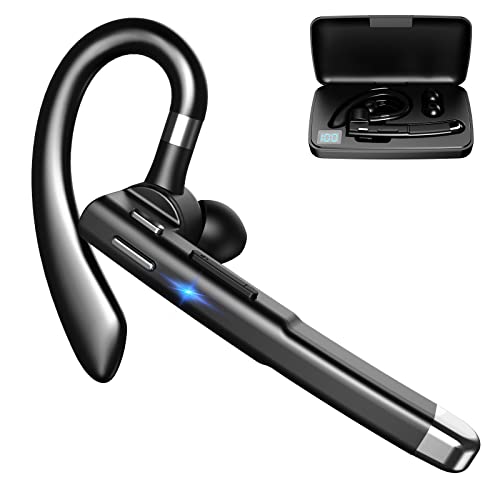 ＷＭＷＹＭＸ Bluetooth Headset One Ear Earphone Earpiece for Cell Phones Wireless Headset with Charging Case and LED Intelligence Display[YYK-520-1012]