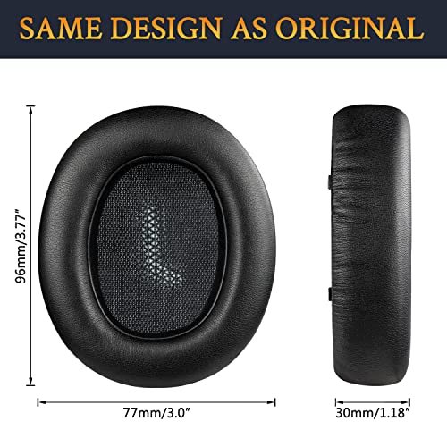 SOULWIT Earpads Replacement for JBL Everest Elite 750 (750NC Model: V750NXT) Headphones, Ear Pads Cushions with High-Density Noise Isolation Foam, Softer Protein Leather - Black