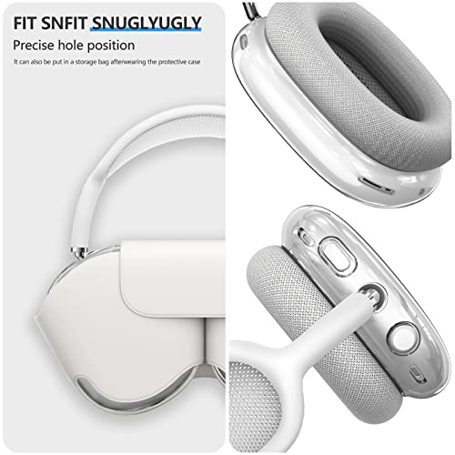 Clear AirPods Max Case,Soft TPU Case for Apple AirPods Max Skin Anti-Scratch Accessories,No Yellowing Transparent Airpods Max Case Cover(Clear)