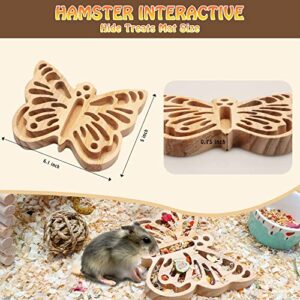 KAKUNM Hamster Toys 6Pcs | Guinea Pig Foraging Toys | Wooden Bridge | Grass Carrot Toy | Molar String | Grass Balls | Watermelon Ball for Hamster, Guinea Pigs, Chinchillas, Rabbit