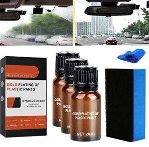 homezo plastic restorer, homezo plastic cleaner restorer, icpastuntent car rubber plastic refurbish, plastic parts refurbish agent-make your car shine like new (3pcs-20ml)