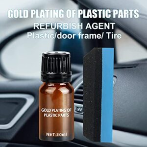 Homezo Plastic Restorer, Homezo Plastic Cleaner Restorer, Icpastuntent Car Rubber Plastic Refurbish, Plastic Parts Refurbish Agent-Make Your Car Shine Like New (3PCS-20ML)