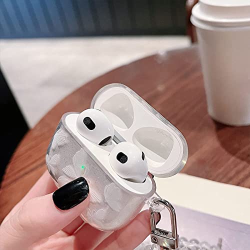 Compatible Butterfly Airpods Pro 2 2022,Airpods Pro 2nd Generation, Airpods Pro 2 Case Clear Cute Cover with Beaded Keychain for Women Girls (Airpod Pro 2 )