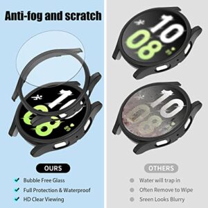 Rc-Z Screen Protector Case for Samsung Galaxy Watch 4/Galaxy Watch 5 44mm,[4+4Pack] Bumper & Face Cover Replacement for Samsung Galaxy Watch 4/Galaxy Watch 5 44mm Accessories(Blue+Black+Green+Clear)