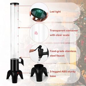 3L/100oz Mimosa Tower Dispenser with Ice Tube and Led Light, Tabletop Drink Tower Dispenser for Beer, Margarita, Liquor, Beverage