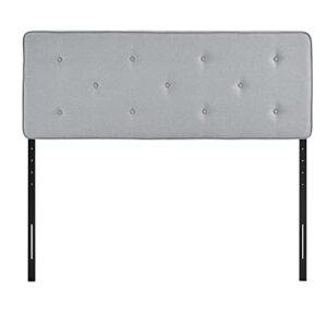 Classic Brands Maxwell Tufted Upholstered Headboard, Light Grey, Queen