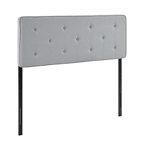 Classic Brands Maxwell Tufted Upholstered Headboard, Light Grey, Queen