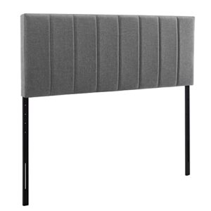 Classic Brands Sienna Tufted Upholstered Headboard, Light Grey King