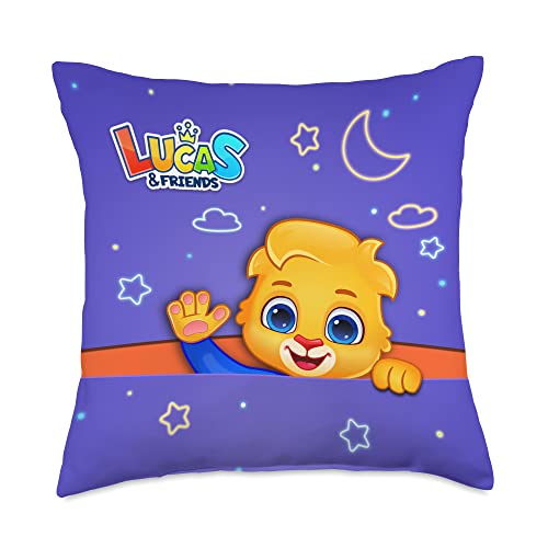 Lucas & Friends By RV AppStudios Lucas Says Hi to Kids Decorative Throw Pillow, 18x18, Multicolor