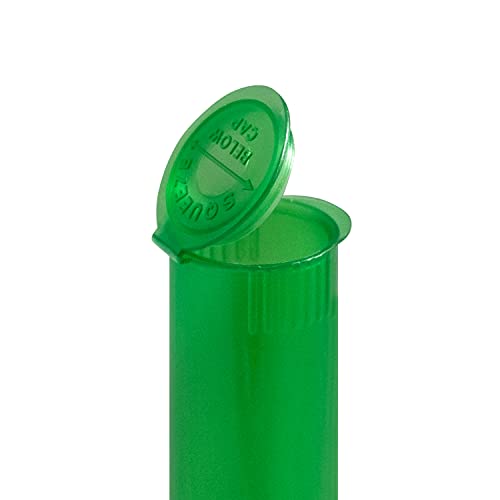 116mm Airtight Storage Tube Container - Green 10 Pack