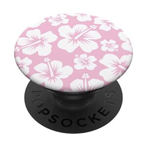 pink hibiscus flowers popsockets swappable popgrip