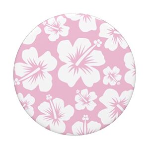 Pink Hibiscus Flowers PopSockets Swappable PopGrip