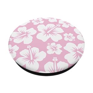 Pink Hibiscus Flowers PopSockets Swappable PopGrip