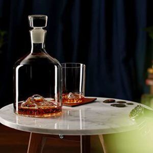 Whiskey Peaks Half Dome Decanter, 44 fl oz, Glassblown, Lead-Free Crystal with Stopper