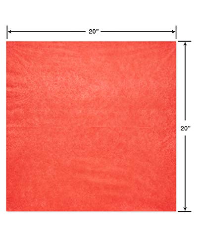 American Greetings 125 Sheets 20 in. x 20 in. Bulk Tissue Paper (Red and White) for Christmas, Birthdays, Holidays and All Occasion